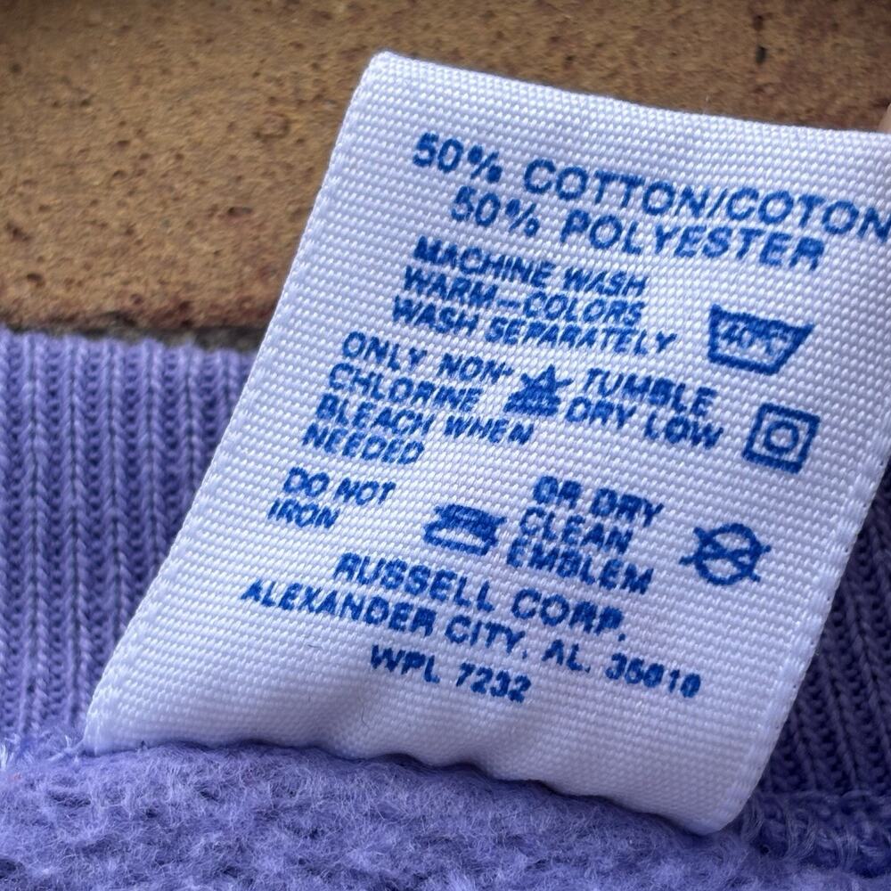 Vintage 90s Jerzees Purple Retro Vail Colorado Mountains Crewneck Sweatshirt - Picture 8 of 8